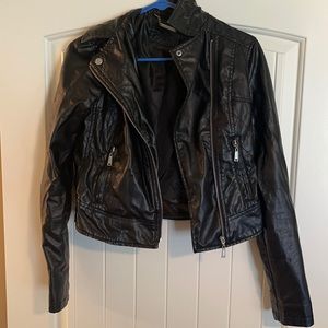 Faux Leather Moto Jacket